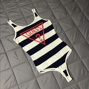 Guess triangle logo body suit